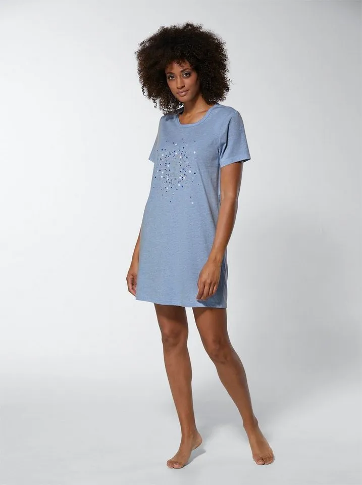Witt Witt Sleepshirt Sleepshirts (2-tlg), Blau|bunt, – Produktbild 1 von 5