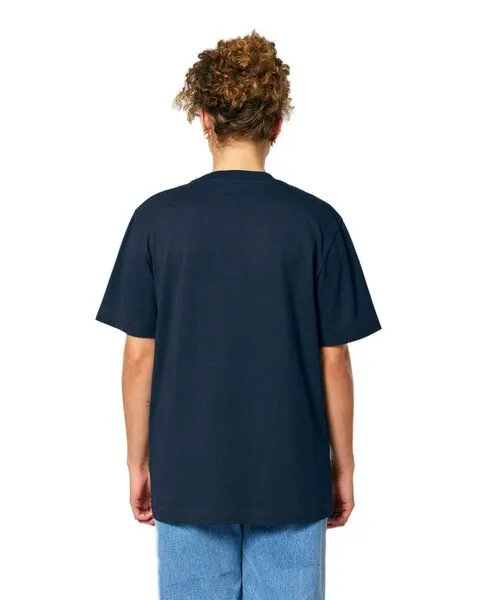 YTWOO YTWOO Nachhaltiges schweres Unisex T-Shirt, Navy, – Produktbild 4 von 4