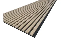 woodstore24 woodstore24 Akustikpaneele, schallabsorbierend, Bambus roh, auf schwarzem Filz, 18 x 605 mm in der Länge 2,7 m – Produktbild 1 von 1