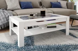 byLIVING Couchtisch Ralph, Breite 110 cm, mit Glaseinsatz und Schubkasten – Produktbild 1 von 1