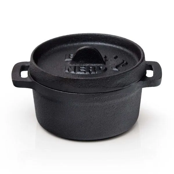 BBQ Nerd BBQ Nerd Mini Dutch Oven | Kleiner Gusseisentopf mit Deckel 11x5cm – Produktbild 4 von 5