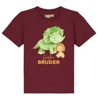 watabout kids watabout.kids T-Shirt Kinder Dinosaurier 07 Großer Bruder, Burgundy, – Produktbild 1 von 1