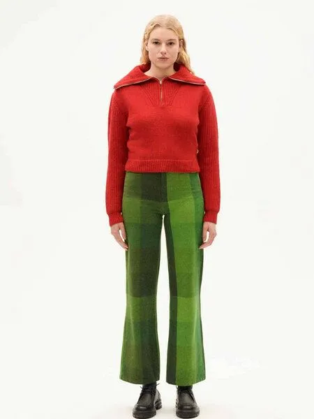 thinking mu thinking mu Damen Pullover - Tanit Knitted Sweater - aus Wolle, Red (rot), – Produktbild 2 von 3