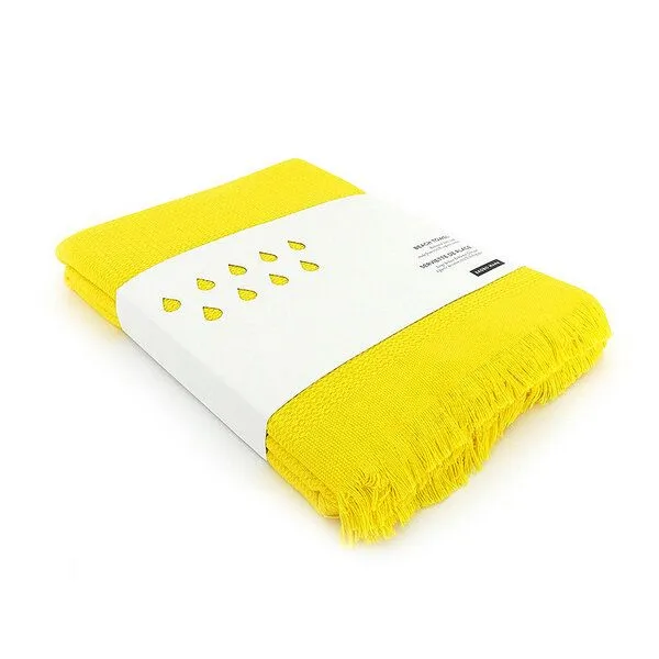 EKOBO EKOBO Strandtuch aus Biobaumwolle, Lemon, – Produktbild 1 von 3