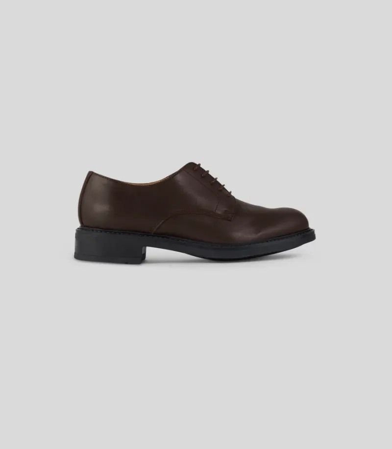 Solari Milano Solari Milano Herren vegan Derby Schuhe Braun, Dunkelbraun, – Produktbild 1 von 1