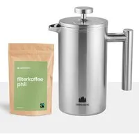 GROENENBERG GROENENBERG Kaffee Spar Set 5 | Bio Kaffee gemahlen (250g) + French Press (2 Größen) – Produktbild 1 von 1
