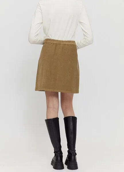 Mazine Mazine Kurzer Rock - Noda Skirt - aus Bio-Baumwolle, Braun (clay), – Produktbild 3 von 4