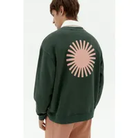 thinking mu Thinking MU Herren vegan Sweatshirt Leon Coral Rücken Sun Print Grün – Produktbild 1 von 1
