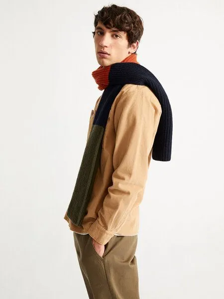 thinking mu thinking mu Unisex Schal - Ghede - aus Wolle, Night (mehrfarbig), – Produktbild 4 von 4