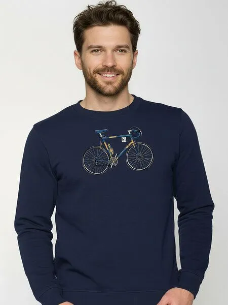 GreenBomb GREENBOMB Knut 2 Wild - Gemütliches Sweatshirt aus Bio-Baumwolle / hochwertiger Print / GOTS / Fair & Vegan, Blau (marineblau), – Produktbild 2 von 4