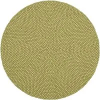 myfelt myfelt Filzkugelteppich rund, 100% Schurwolle, Hellgrün (pitt), – Produktbild 1 von 1