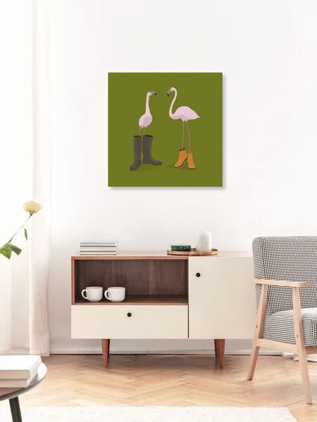 Photocircle Photocircle Poster / Leinwandbild - Fashion Flamingos – Produktbild 2 von 4
