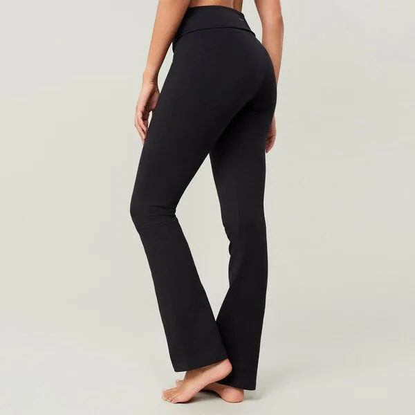 mandala Mandala Yogahose - Classic Rolldown - aus Bio - Baumwolle, Schwarz (black), – Produktbild 3 von 3