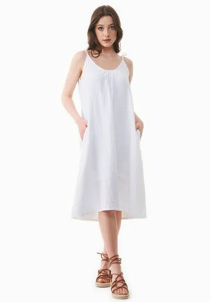 ORGANICATION ORGANICATION Musselin Kleid aus Bio-Baumwolle, Weiss(white), – Produktbild 1 von 3