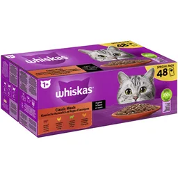 Whiskas Whiskas Portionsbeutel Multipack Special Pack 1+ Klassische Auswahl in Sauce 48 x 85g – Produktbild 1 von 1