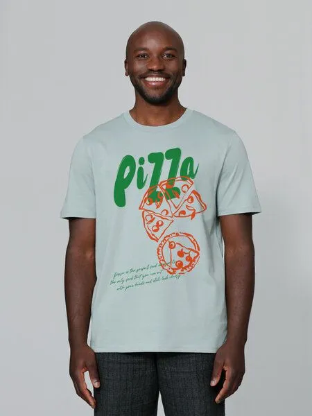 watapparel watapparel T-Shirt Unisex Pizza, Aloe, – Produktbild 1 von 4