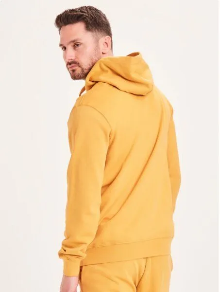 KnowledgeCotton Apparel KnowledgeCotton Apparel Sweatjacke - Zip hood basic badge sweat- aus Biobaumwolle, Gelb (honey gold), – Produktbild 1 von 4
