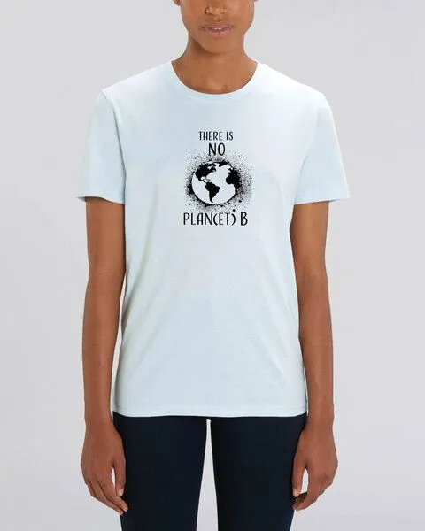 Human Family Human Family Bio Unisex T-Shirt "There is NO Plan(et) B", Babyblau, – Produktbild 3 von 4