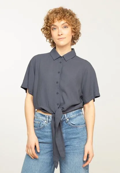 recolution Damen Bluse aus Leinen und LENZING ECOVERO Viskose Mix - OCRA - recolution, Dove blue (blau), – Produktbild 1 von 3