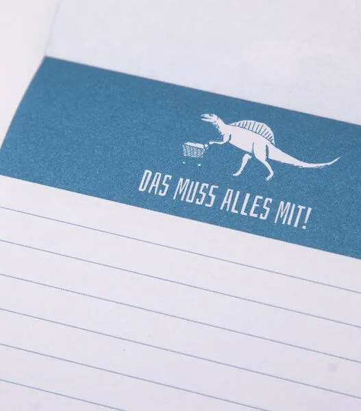 päfjes päfjes Schnell etwas Einkaufen - Notizblock mit Dino T-Rex - 100 Seiten – Produktbild 3 von 4