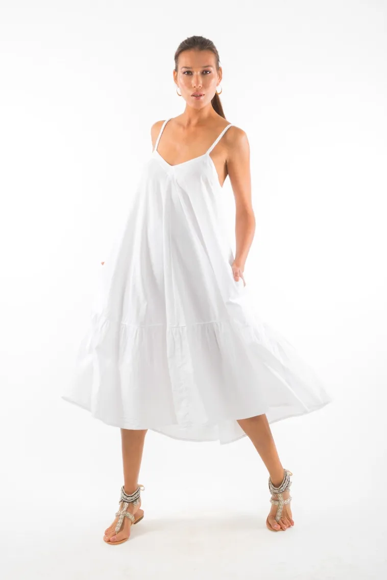 RAVENS VIEW IBIZA RAVENS VIEW IBIZA Damen vegan Kleid Chiara Weiß, Weiß, – Produktbild 2 von 2