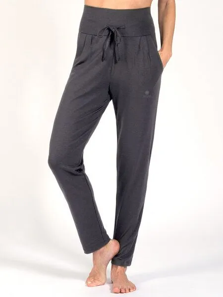 Magadi Magadi Yogahose SUSAN aus Naturmaterial, mit Taschen, Grau (dark grey), – Produktbild 1 von 4