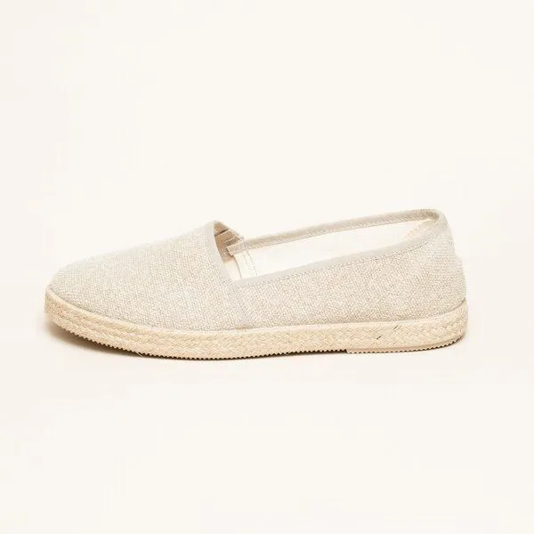 Gottstein Gottstein Camping Linen-Espadrille aus zertifizierten Leinen für Damen - Sommerschuh mit Gummisohle, Beige, – Produktbild 4 von 4