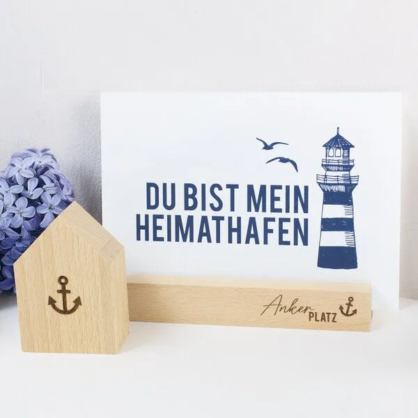 Bow & Hummingbird Bow & Hummingbird Kartenständer Ankerplatz aus nachhaltigem Buchenholz – Produktbild 2 von 3