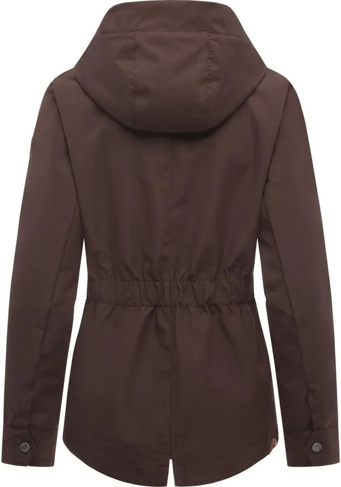 ragwear ragwear Outdoorjacke Monadde Wasserdichte Übergangsjacke mit Kapuze, Braun, – Produktbild 4 von 5