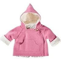 HANS NATUR Baby und Kinder Jacke Bio Schurwolle Walk mit Teddyfutter pink Gr.86/92 – Produktbild 1 von 1