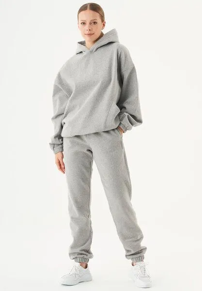 ORGANICATION ORGANICATION ESSENTIALS-HANDE- Soft Touch Oversize Hoodie aus Bio-Baumwolle, Grey melange, – Produktbild 2 von 4