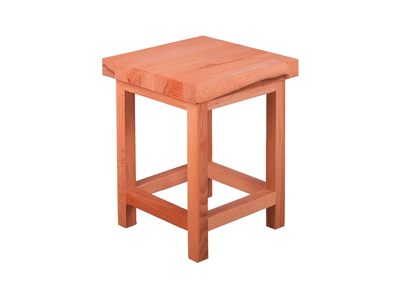 Hocker "MARCO 3" B 30 x T 30 x H 40 cm, Kernbuche geölt, – Produktbild 1 von 1