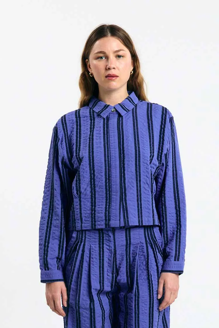 SUITE13LAB SUITE13LAB Damen vegan Shirt Raiva Stripes Blau, Blau, – Produktbild 1 von 2