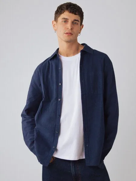 Honest Basics Honest Basics Herren Flanellhemd aus Bio-Baumwolle, Marlin, – Produktbild 1 von 4