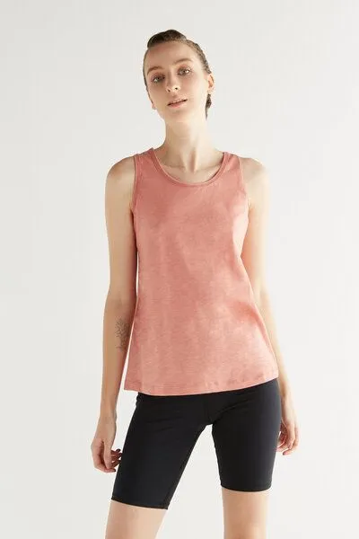 Leela Cotton 1 oder 2er Pack Damen Tank Top aus Bio-Baumwolle 1225 "Leela Cotton", Lachs, – Produktbild 2 von 3