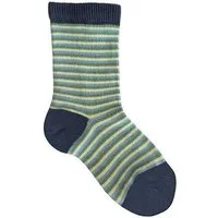 Leela Cotton Leela Cotton Baby/Kinder Socken aus 98% Bio-Baumwolle, Dunkelblau/grün/limette 3328, – Produktbild 1 von 1