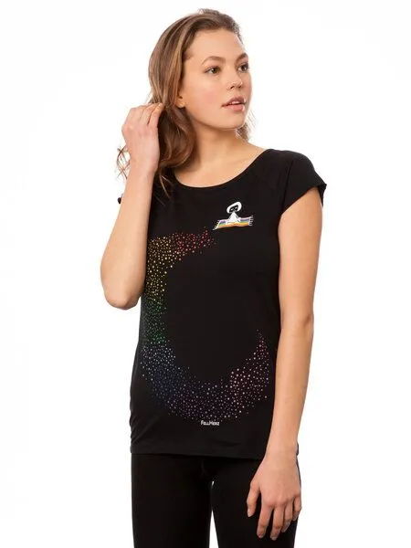 FellHerz FellHerz Damen T-Shirt Ommm Bio Fair, Schwarz, – Produktbild 2 von 4