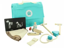 PlanToys PlanToys Kinder Tierarzt Tasche mit Zubehör aus Kautschukholz Maße 8 x 21,5 x 14,5 cm – Produktbild 1 von 1