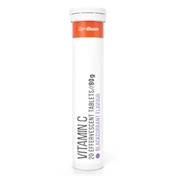 GymBeam GymBeam Vitamin C (1000 mg) Brausetabletten 20 Tabletten black currant – Produktbild 1 von 1