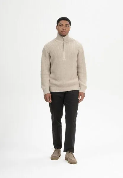 MELA Rollkragen-Pullover Modell: Udai GOTS, Kiesel melange, – Produktbild 4 von 5
