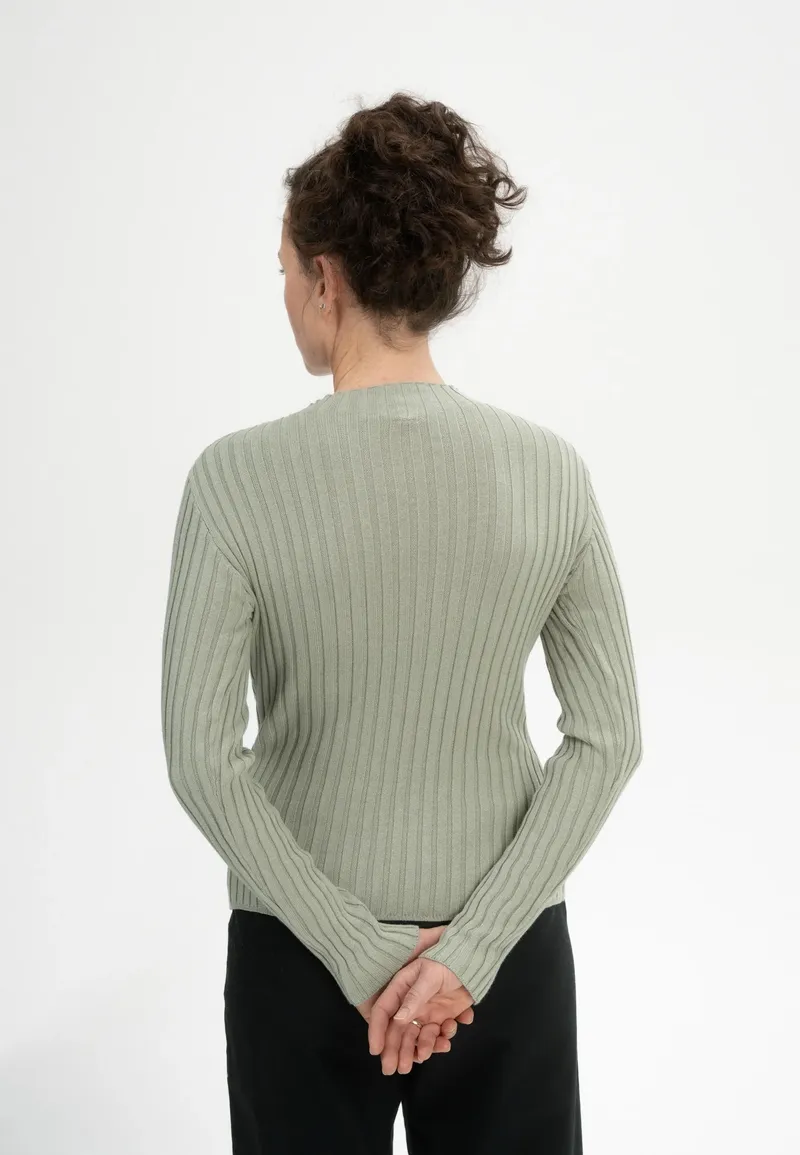 MELA MELA Damen vegan Strickpullover Namari Grüner Ton, Hellgrün, – Produktbild 1 von 2