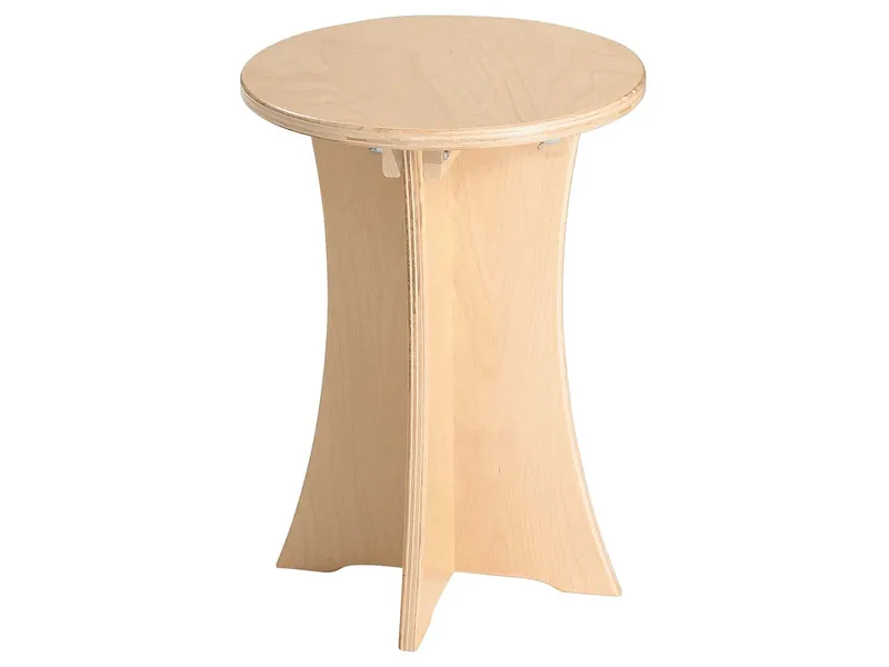 Hocker "Nofretete" aus Buchenholz, belastbar bis 80 kg – Produktbild 1 von 1