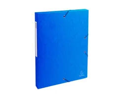 Exacompta 8 Exacompta Archivboxen, Colorspan-Karton, 600 g/m², DIN A4, Gummizug, RB 25 mm, blau – Produktbild 1 von 1