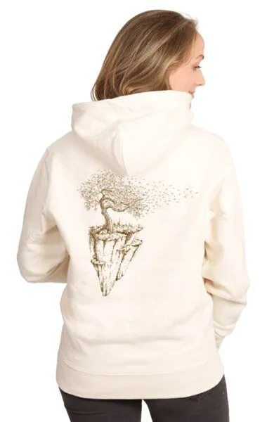 Life-Tree Life-Tree Hoodie aus Biobaumwolle Fairwear Unisex "Maple Island" in Natural Raw – Produktbild 5 von 5