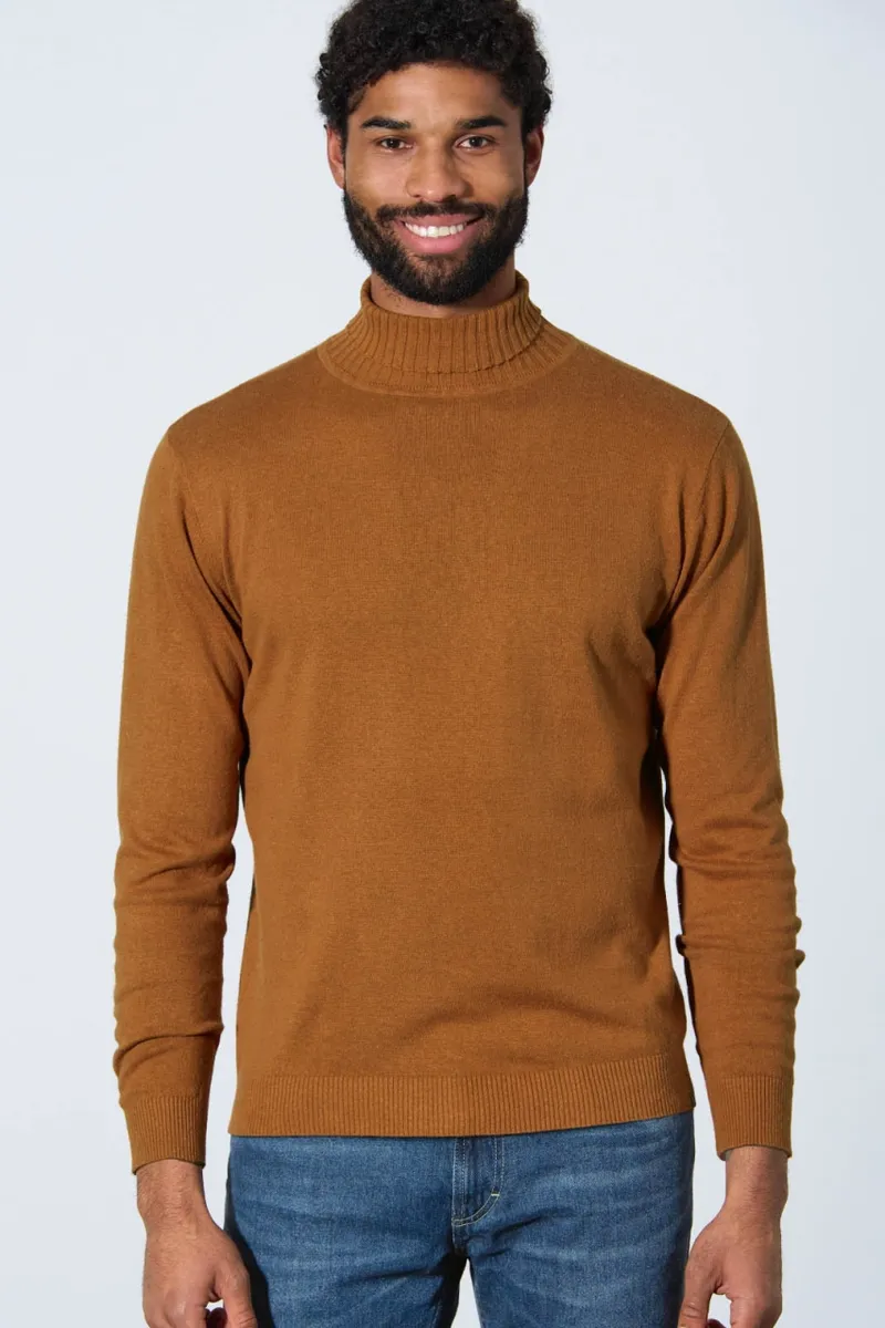 HempAge Hempage Herren vegan Feiner Rollkragenpullover Mandelbraun, Braun, – Produktbild 2 von 2