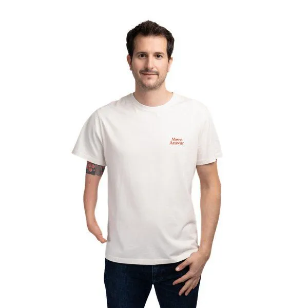 Natural Vibes Natural Vibes T-Shirt More Amour Bio GOTS | Bio T-Shirt | Weißes T-Shirt (Naturweiß) | Herren T-Shirt – Produktbild 3 von 4