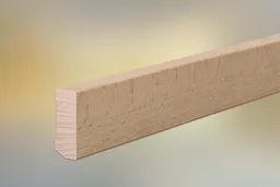 woodstore24 Sockelleisten Buche für Parkett und Massivholzdielen, 40 x 16 mm, Oberkante gerade, klar lackiert, fallende Längen 100 - 290 cm – Produktbild 1 von 1
