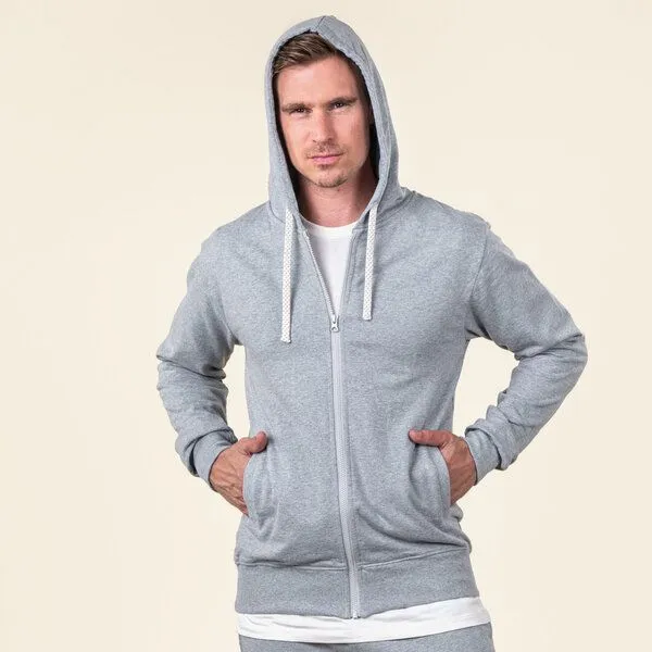 Living Crafts Living Crafts Herren Kapuzenjacke - CAMERON, Grey melange, – Produktbild 2 von 4