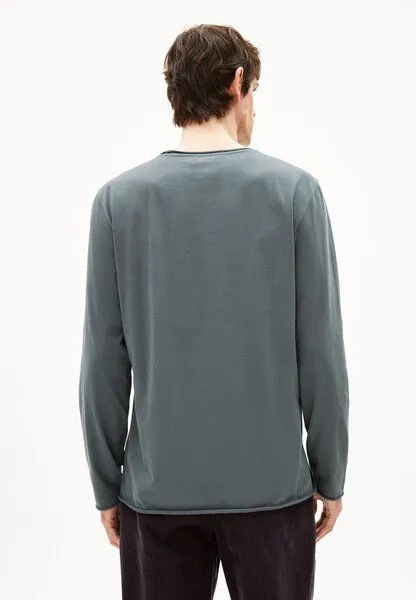ARMEDANGELS ARMEDANGELS MAARKOS LS BRUSHED Herren Longsleeve aus Bio-Baumwolle, Space steel, – Produktbild 2 von 4