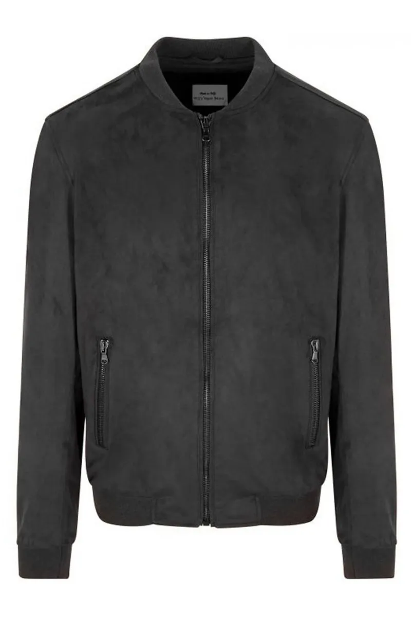 Will's Vegan Store Will's Vegan Store Damen vegan Bomberjacke Vegan Wildleder Schwarz, Schwarz, – Produktbild 1 von 2